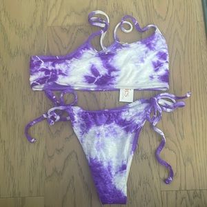 FRANKIES BIKINIS - TIE DYE PURPLE VELVET Bikini